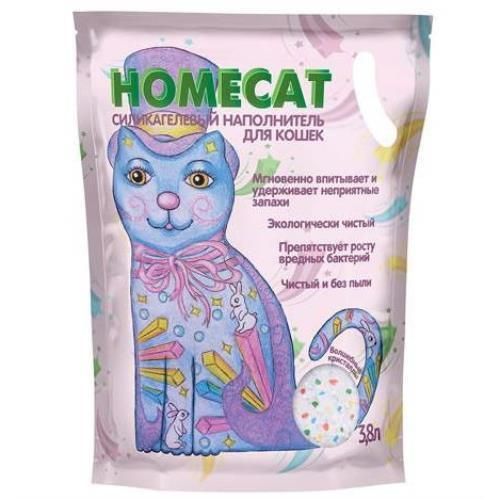 HOMECAT Волшебные кристаллы силикагелевый наполнитель для кошачьих ...