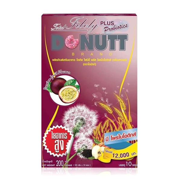Клетчатка растворимая питьевая с маракуйей Total Fibely Donutt (Таиланд ...