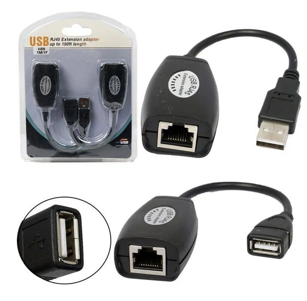 USB удлинитель по витой паре (8P8C) 