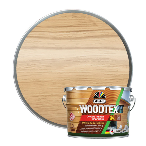 Пропитка DUFA Woodtex декоративная для защиты древесины Дуб 9 л ...