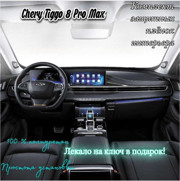 Chery Tiggo 8 Pro MAX Комплект защитных глянцевых пленок интерьера ...