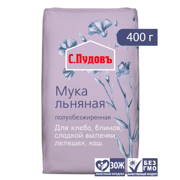 Пудовъ мука льняная, 400 г купить на OZON по низкой цене в Беларуси ...