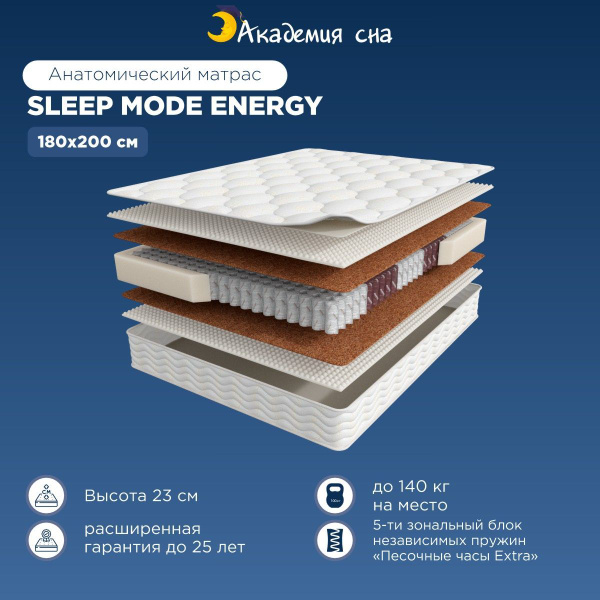 Матрас Академия сна Sleep Mode Energy / Terapia New Cardio / Sleep Mode ...