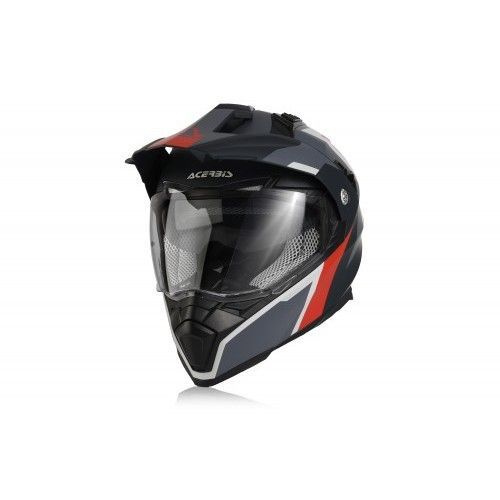 Шлем мотард ACERBIS FLIP FS-606 серый/красный - купить с доставкой по ...