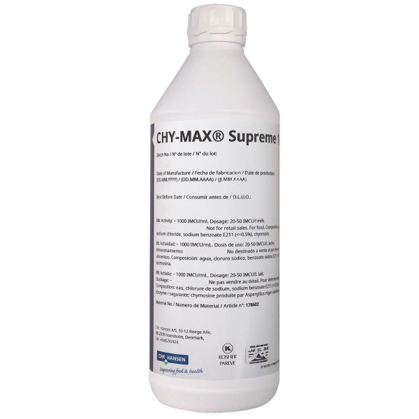 Сычужный фермент Hansen CHY-MAX SUPREME 1000, 1 литр купить на OZON по ...