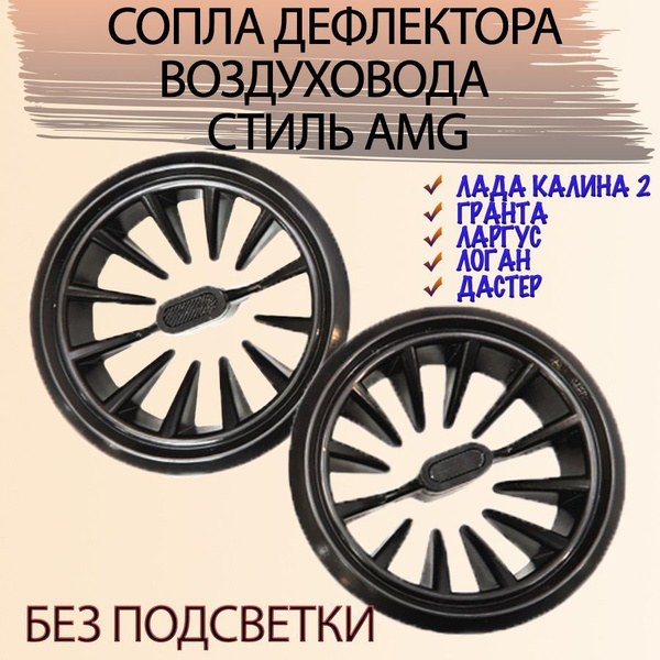 Дефлекторы воздуховода в стиле AMG Лада Калина 2 Гранта Ларгус Датсун ...
