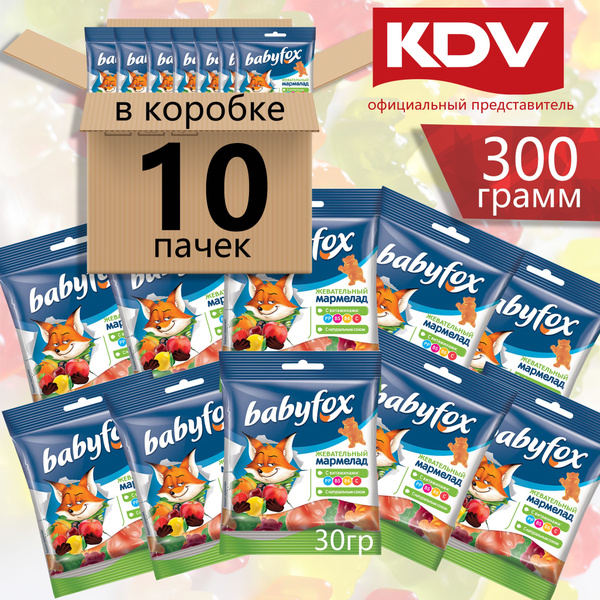 Мармелад жевательный с соком ягод и фруктов BabyFox 30гр купить на OZON ...