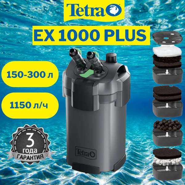 Внешний фильтр Tetra EX 1000 Plus для аквариумов 150 - 300 литров (1150 ...