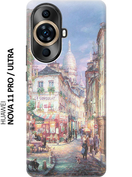 Силиконовый чехол Пейзаж Монмартра на Huawei nova 11 Pro / Ultra ...