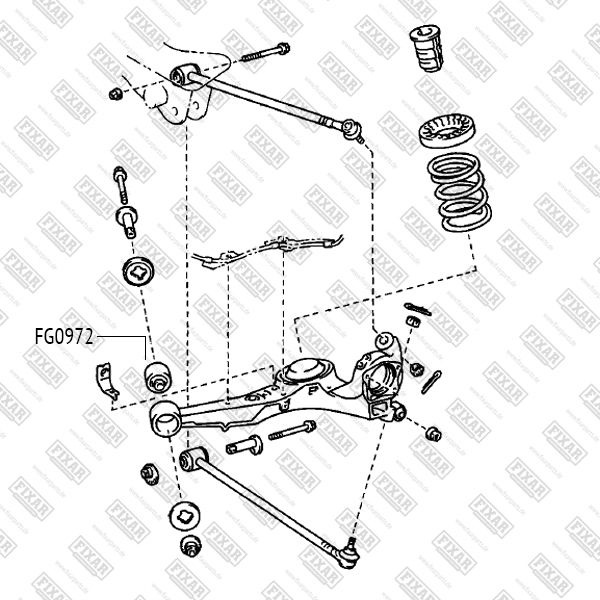 Сайлентблок заднего нижнего продольного рычага TOYOTA RAV4 94- FIXAR ...