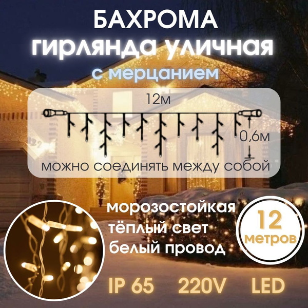 Гирлянда Гирлянда.РФ БАХРОМА G05-1954 - купить с доставкой по Сыктывкару и всей 