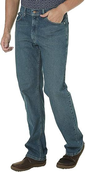 Wrangler Men's Jeans Free stretch adjustment, regular fit, Indigo Black, 38W / 30L
