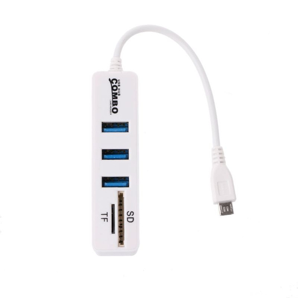 Кабель-переходник,Комбинированный мини USB2.0/SD/TF картридер HUB хаб с ...