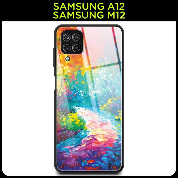 Стеклянный чехол на Samsung Galaxy A12/M12 / Самсунг А 12/М12 с принтом ...