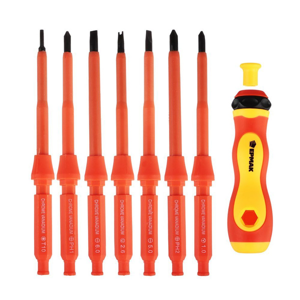 Набор отверток для точных работ, 7 в 1, диэлектрические, для авто и ...