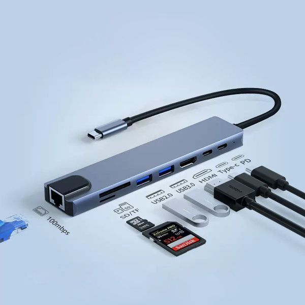 Док-станция для ноутбука 11 в 1 USB C HUB для Dell HP Book Pro, док ...
