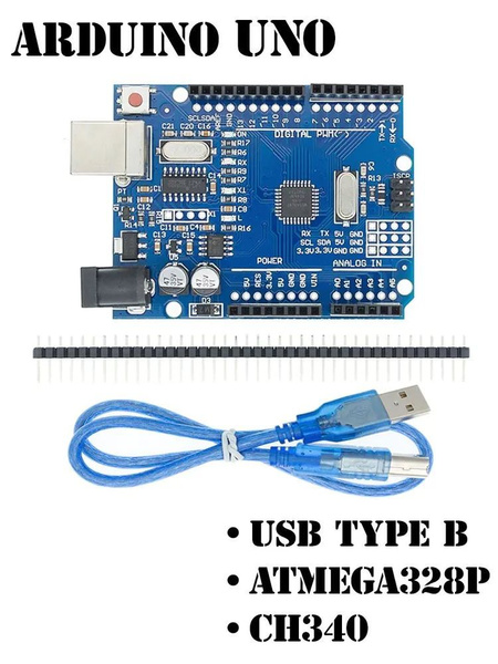 Модульная плата (контроллер) Arduino UNO R3ATMEGA328A-AU CH340G ...