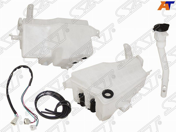 Бачок омывателя Toyota Land Cruiser (J100) 98-07 / Lexus LX 98-02 (Насос омывателя/ Под омыватели фа