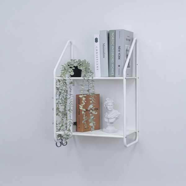 Этажерка настенная ЗМИ Барселона 12, полка металлическая, белая ...