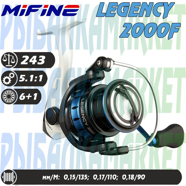 Катушка Mifine LEGENCY_LEGER_DARKAR_tsurinoya_DAIWA_SHIMANO_500/1000 ...