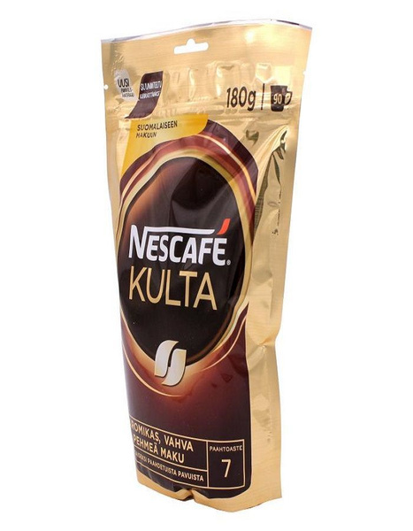 Кофе финский растворимый Nescafe Kulta 180 гр. сублимированный (пакет ...