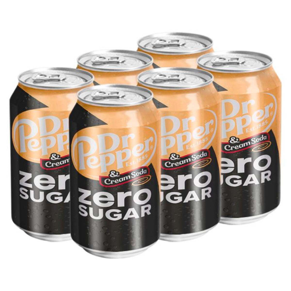 Газированный напиток Dr Pepper Cream Soda Zero со вкусом крем-сода (без ...
