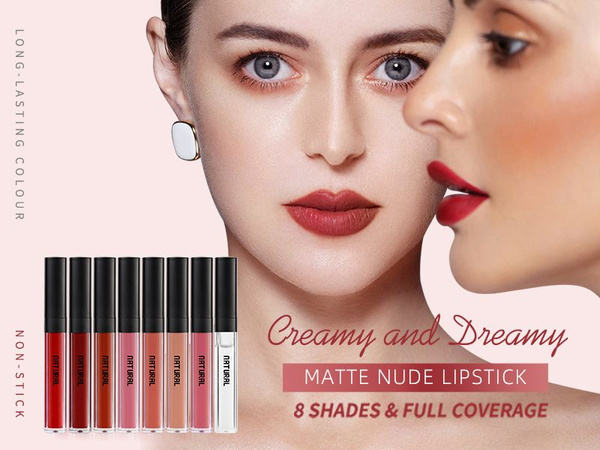 8 цветов антипригарный водонепроницаемый блеск для губ, длительный ...