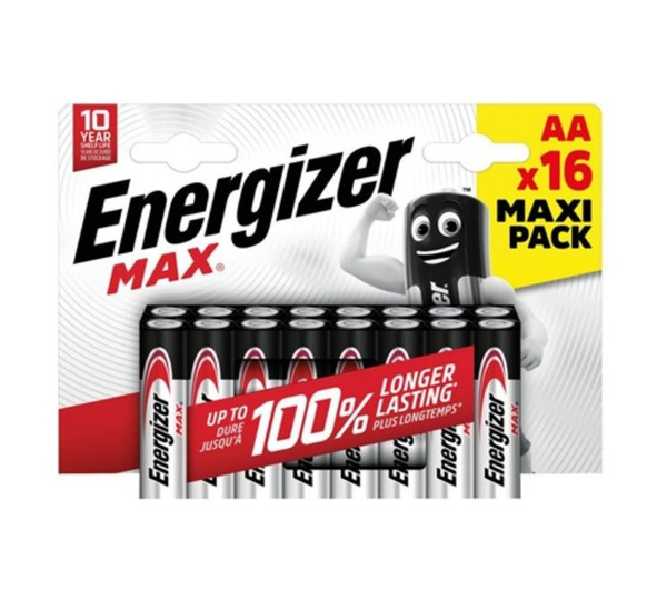 Батарейки АА ENERGIZER MAX AA / LR6 / E91 пальчиковые, алкалиновые, 16 ...