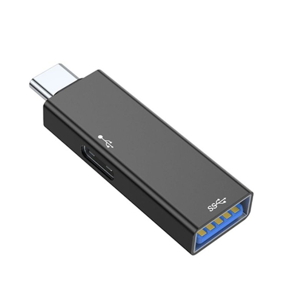 Разъем Type C для подключения к USB + разъем (OTG)-черный - купить с ...