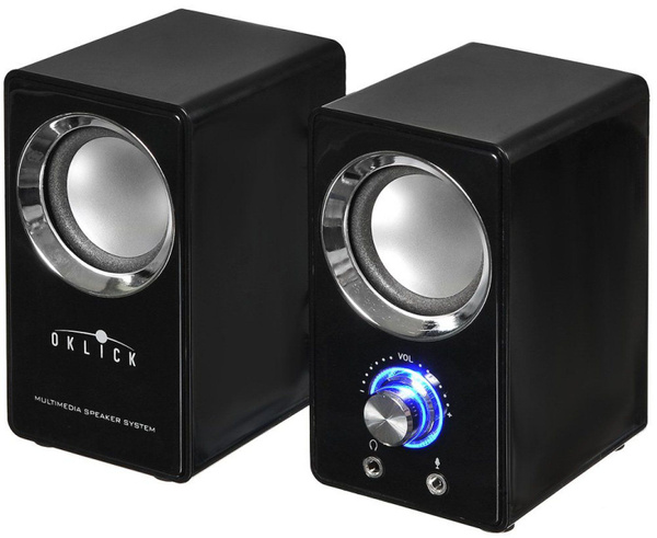Колонки Oklick OK-116, 2.0, черный, 6 Вт - купить с доставкой по ...