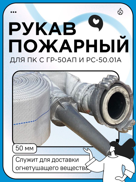 Рукав пожарный 50мм для ПК с ГР-50АП и РС-50.01А - купить с доставкой ...