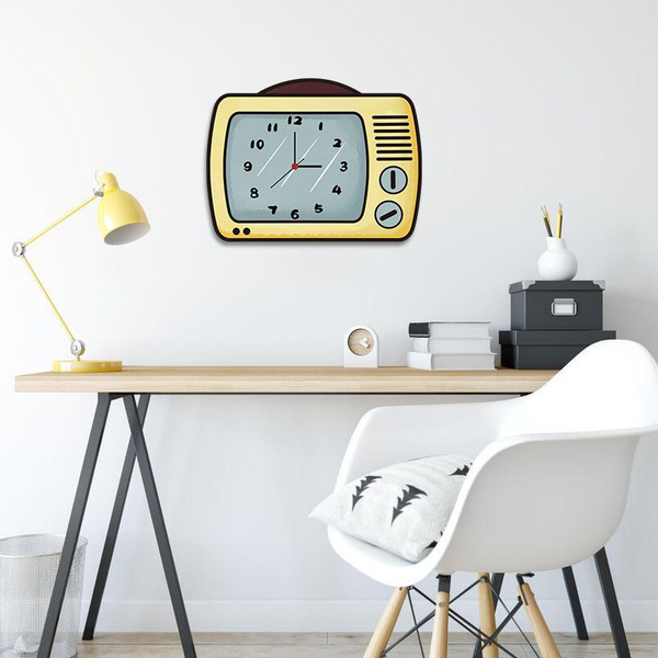 Настенные часы с телевизором из мультфильма для детской комнаты ...