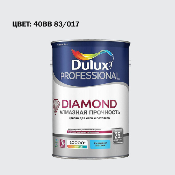 Краска колерованная на водной основе для стен и потолков Dulux Diamond ...