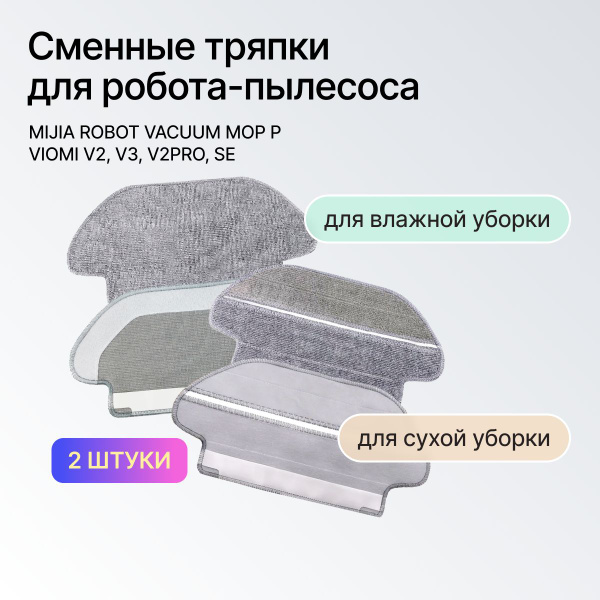 Сменная фибра тряпка для робота-пылесоса Robot LDS Vacuum Mop P Viomi ...