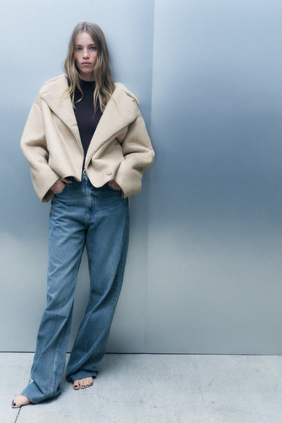 Дубленка Zara - купить с доставкой по выгодным ценам в интернет ...