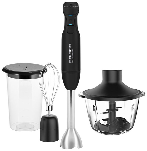 Погружной блендер Polaris PHB 1510GL Silent, черный, 1500Вт, 3в1 ...