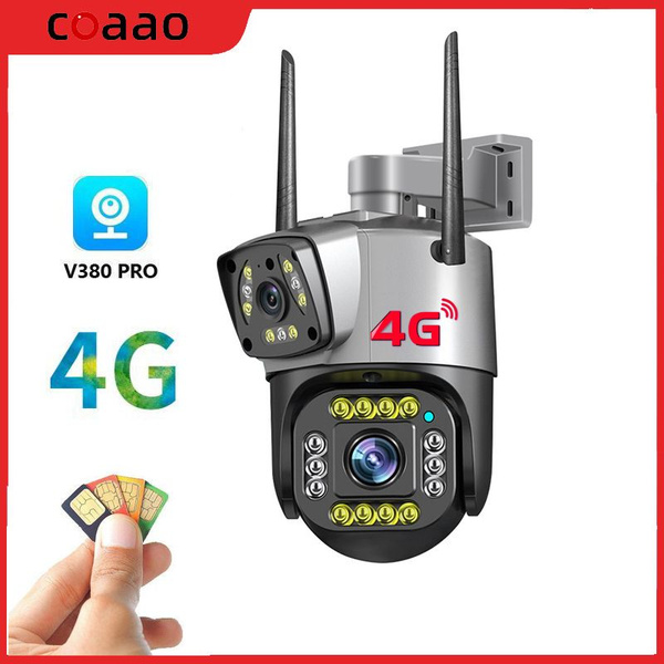 Характеристики Наружная 6MP IP 4G GSM двухобъективная V380 PRO PTZ ...