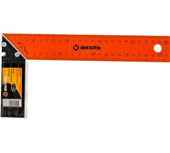Линейка/угольник Вихрь угольник 250 мм Вихрь 250мм х 125мм, Металл ...