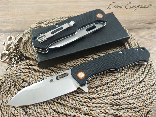 Характеристики Складной нож флиппер Five Pro Ребус black G10 сталь D2 ...