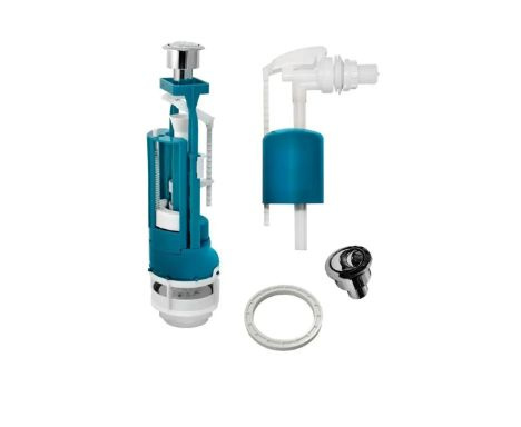 Арматура для бачка унитаза нижняя, 1/2", кноп, белая, Инкоэр, СБ1 ...