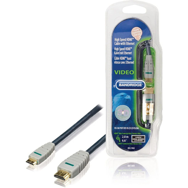Кабель HDMI, miniHDMI Bandridge mini HDMI BVL1502 - купить по низкой ...