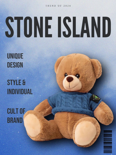 Мишка плюшевый Stone Island - купить с доставкой по выгодным ценам в ...