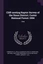 Cliff-nesting Raptor Survey of the Sioux District, Custer National Forest. 1994: 1995 - P Hendricks, Keith H Dueholm, Montana Natural Heritage Program