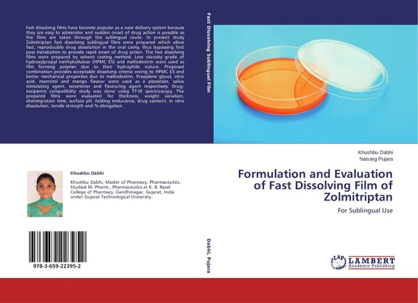 Обложка книги Formulation and Evaluation of Fast Dissolving Film of Zolmitriptan, Khushbu Dabhi and Naisarg Pujara