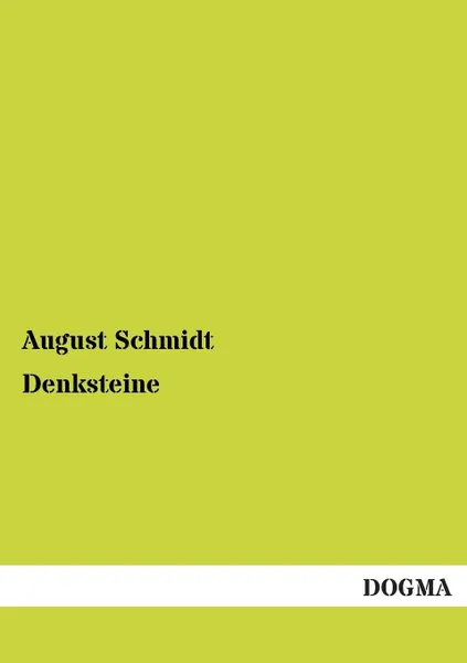 Обложка книги Denksteine, August Schmidt