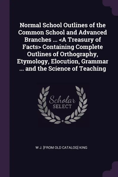 Обложка книги Normal School Outlines of the Common School and Advanced Branches ... <A Treasury of Facts> Containing Complete Outlines of Orthography, Etymology, Elocution, Grammar ... and the Science of Teaching, W J. [from old catalog] King