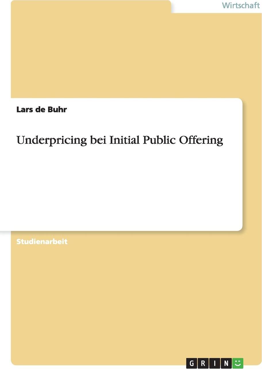 фото Underpricing bei Initial Public Offering