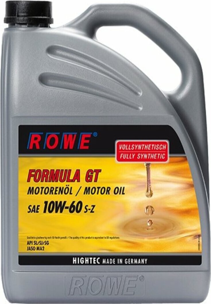 фото ROWE 4Т HIGHTEC FORMULA GT SAE 10W60 S-Z, 5л