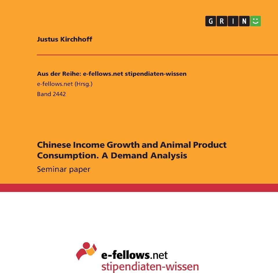 фото Chinese Income Growth and Animal Product Consumption. A Demand Analysis