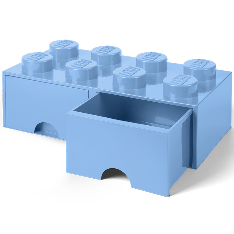Характеристики Ящик для хранения 8 выдвижной LEGO голубой, подробное ...